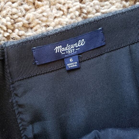 Madewell wool blend boulevard micro mini grey skirt 6 - Picture 2 of 6